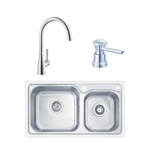 Combo vòi Wales và chậu bếp Baden MOEN ST241