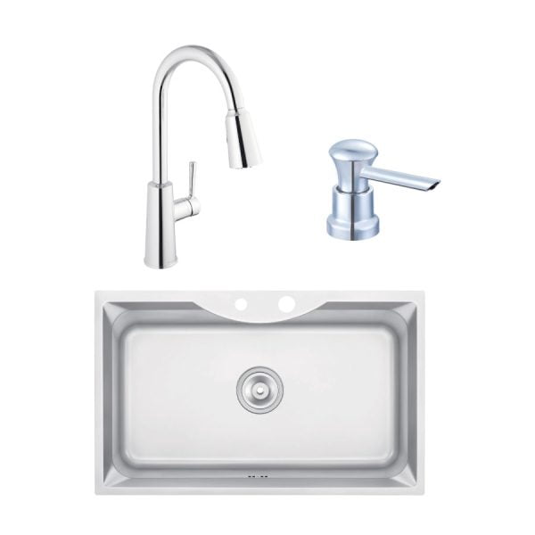 Combo vòi Riley và chậu bếp Torch MOEN ST242